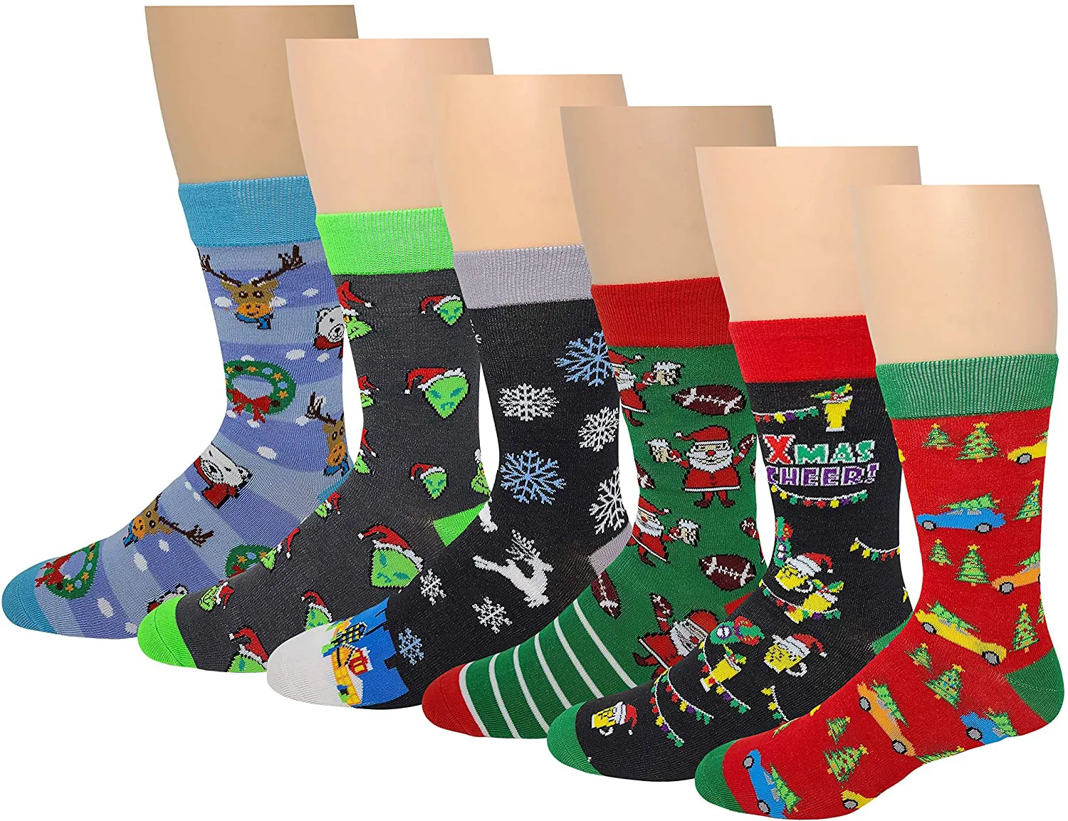 12 Pair Men's Colorful Design Dress Socks