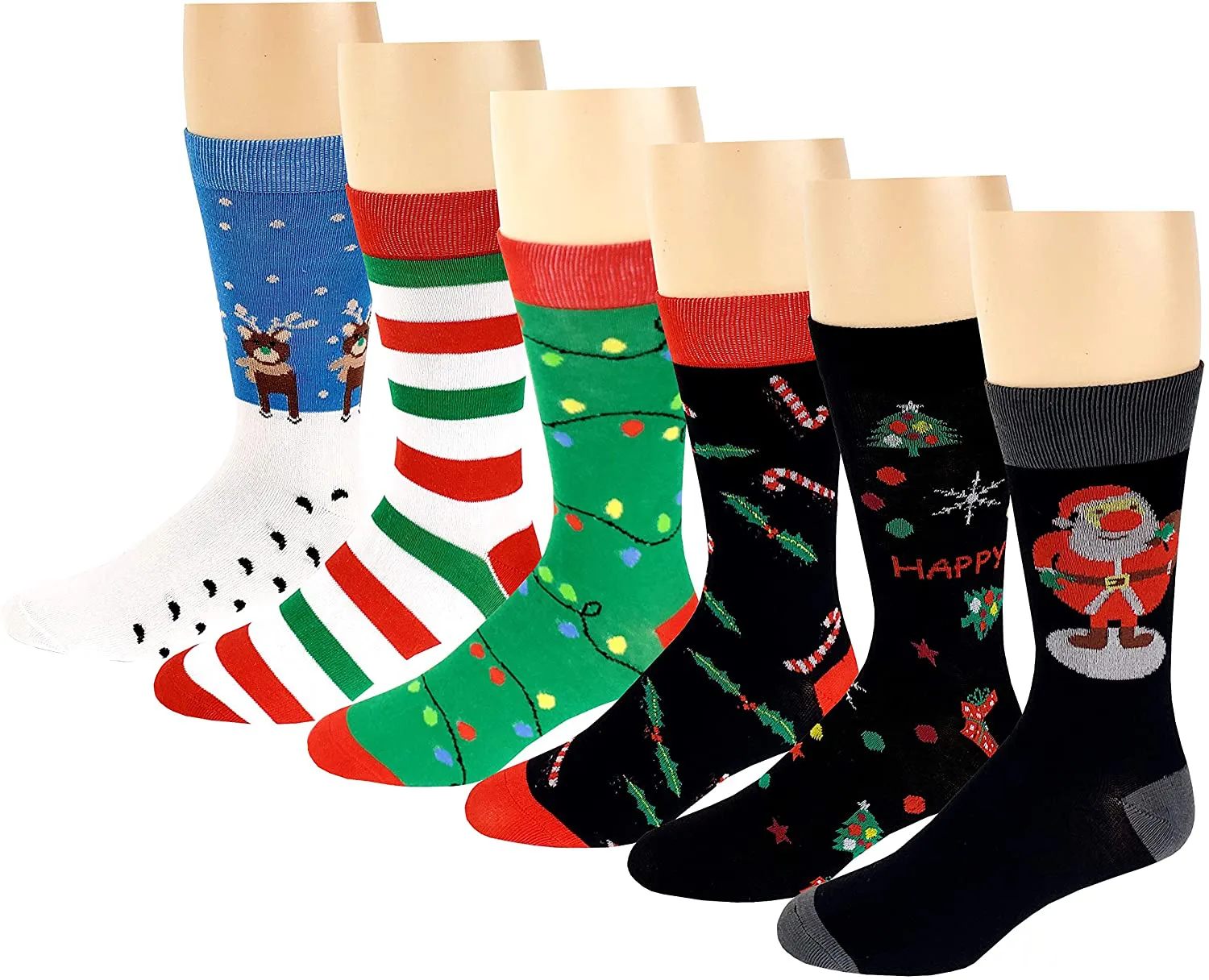 12 Pair Men's Colorful Design Dress Socks