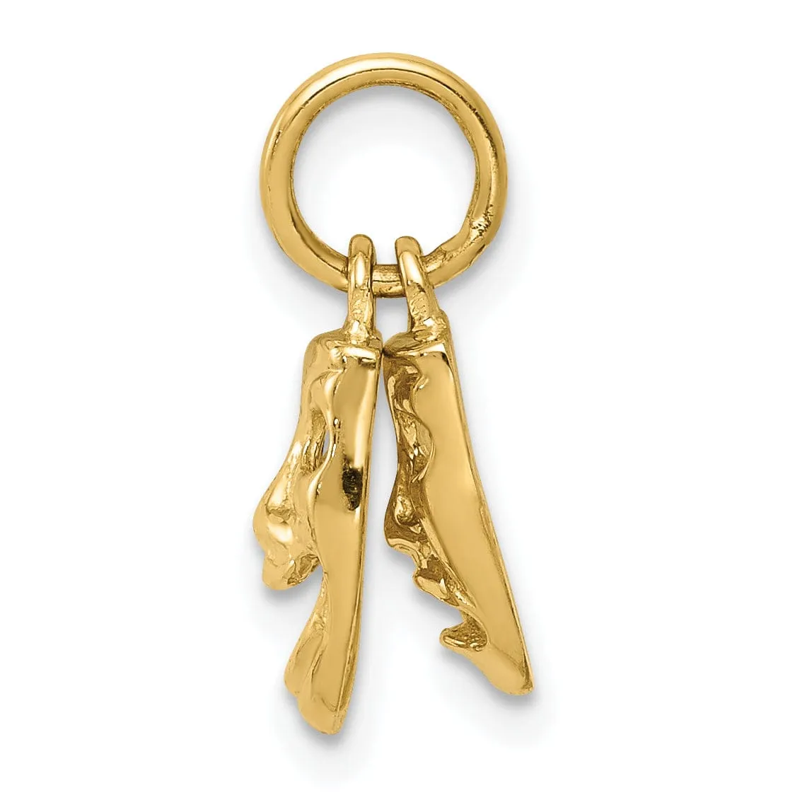 14k Yellow Gold Ballerina Shoe Charm Pendant