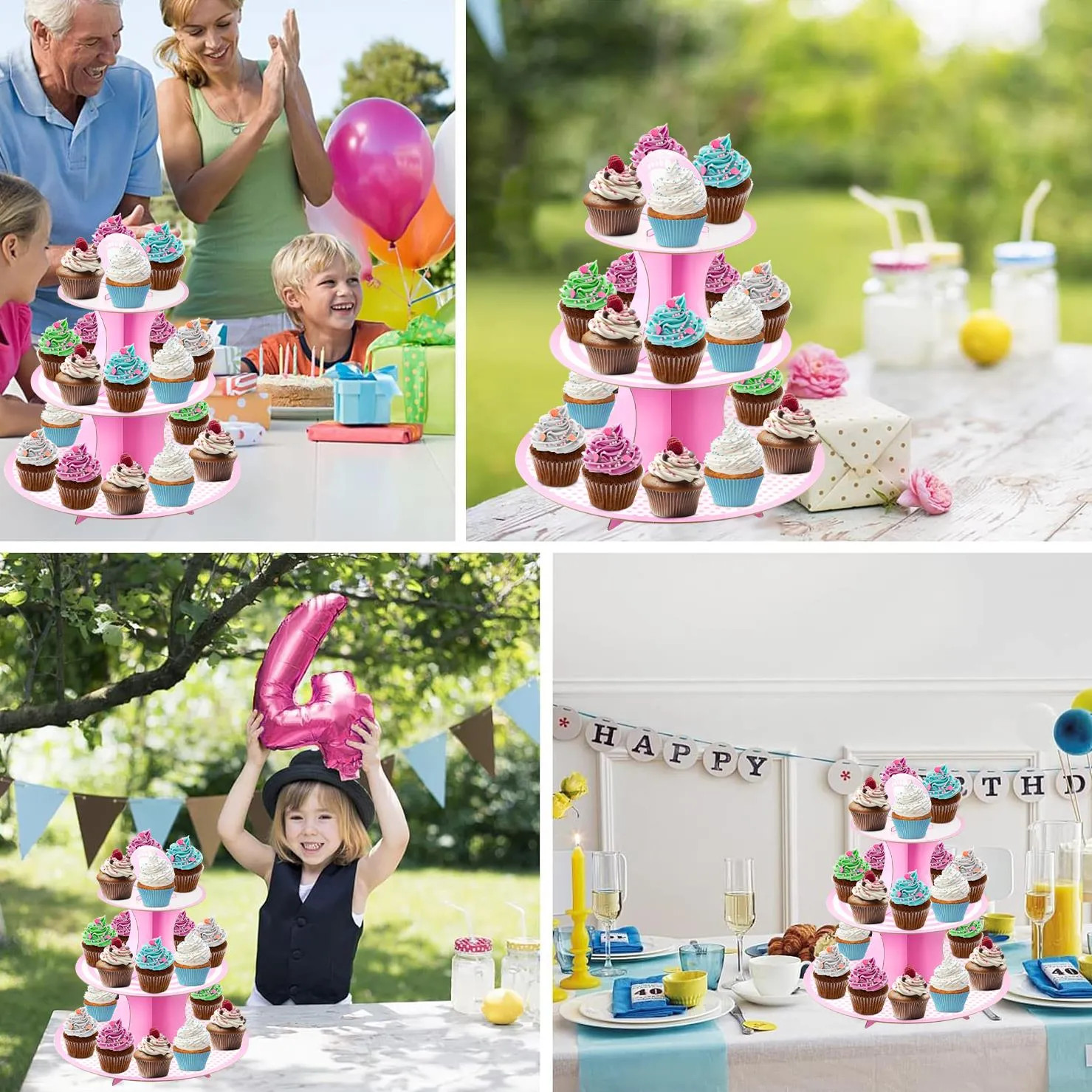 3 Tier Cardboard Cupcake Stand