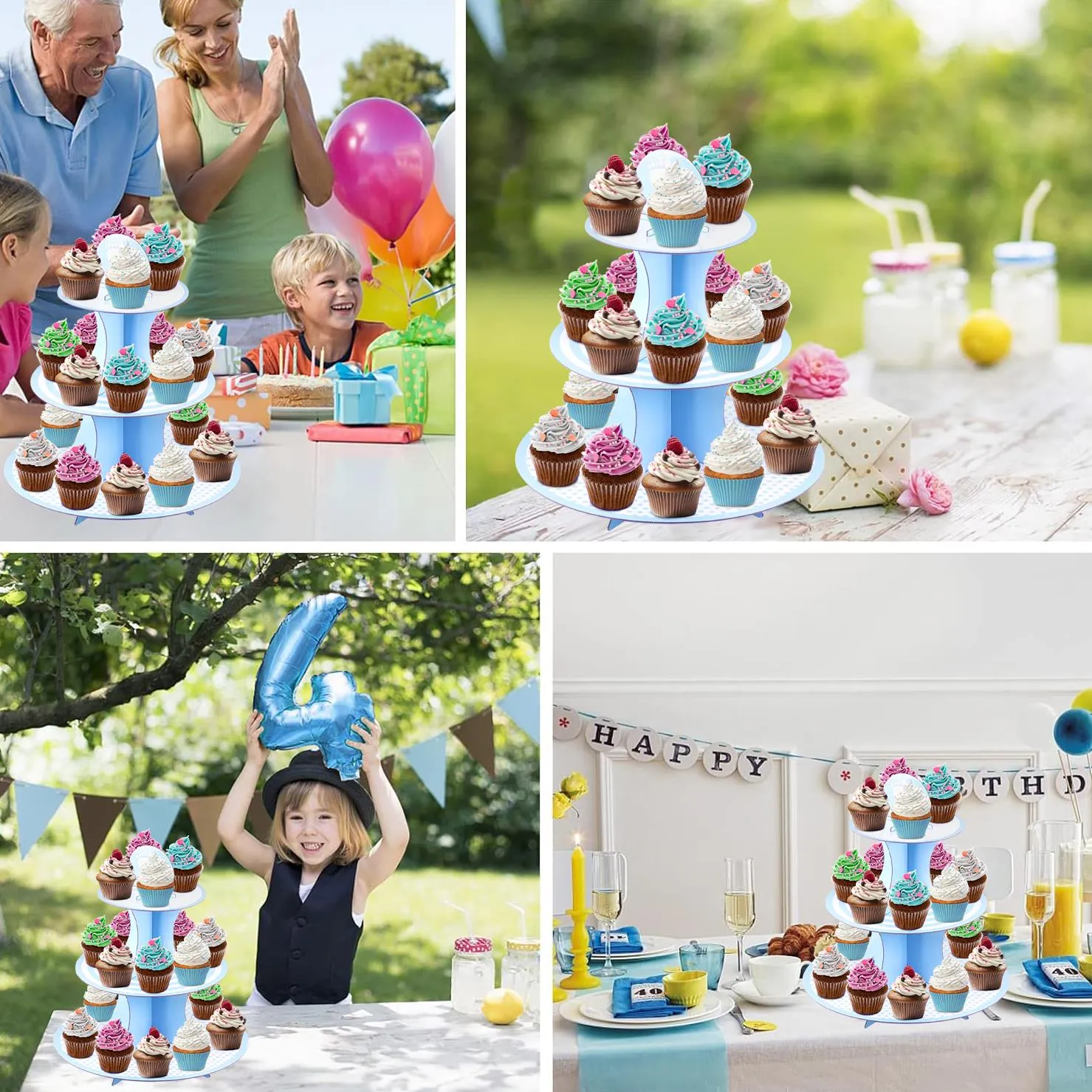 3 Tier Cardboard Cupcake Stand