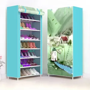 8 Layer Printed Shoe Rack