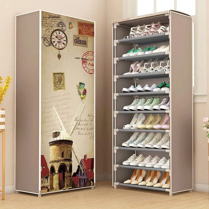 8 Layer Printed Shoe Rack