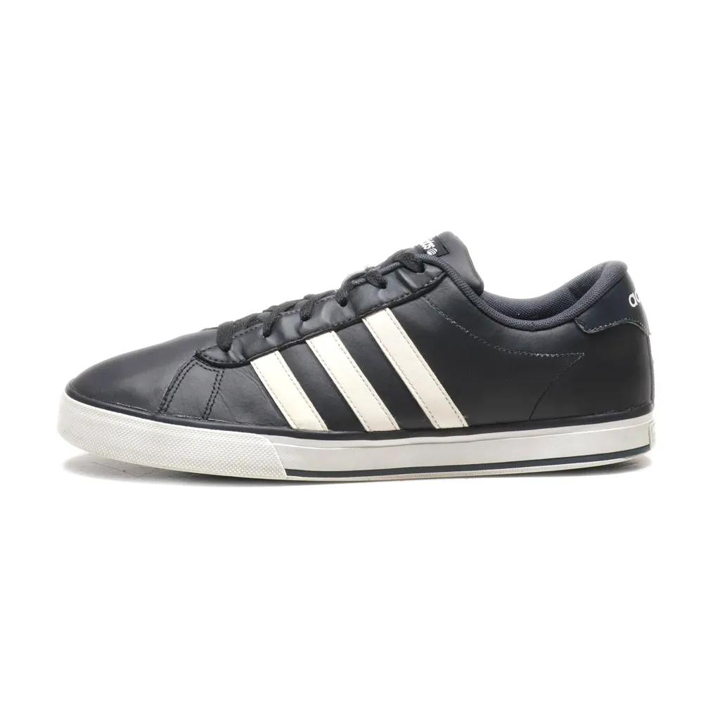 Adidas Low-Top Sneakers Leather Black Colour For Men