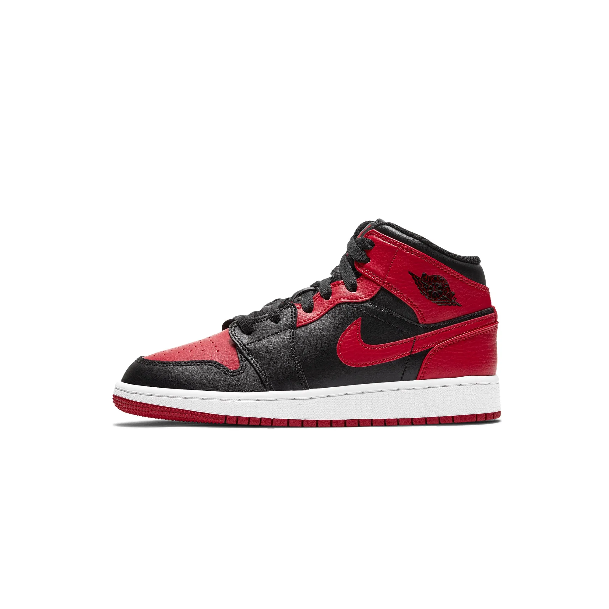 Air Jordan 1 Kids Mid 'Banned' GS Shoes