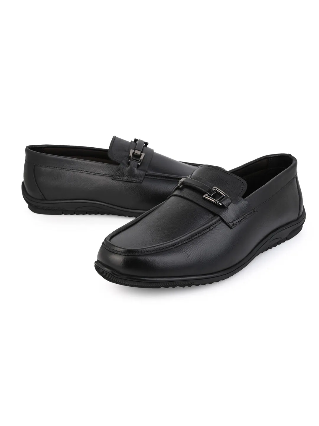 Alberto Torresi Genuine Leather Filter Your Pain Rubber Sole Loafers