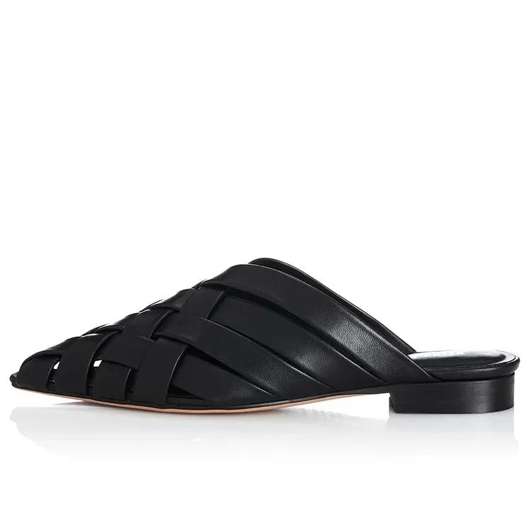 ALIAS MAE Womens Ciara Leather Mules - Black