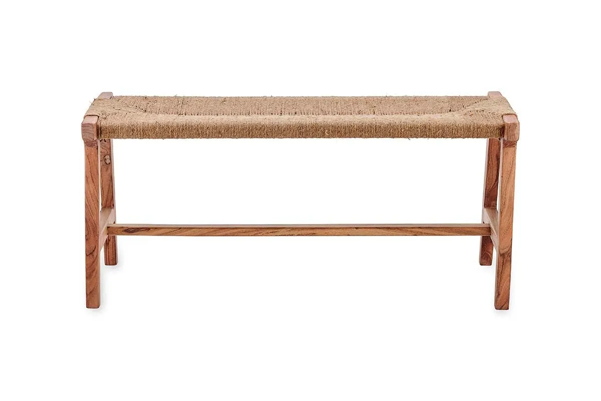 Amhara Acacia & Jute Woven Bench