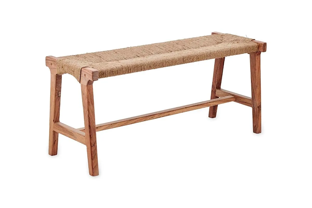 Amhara Acacia & Jute Woven Bench