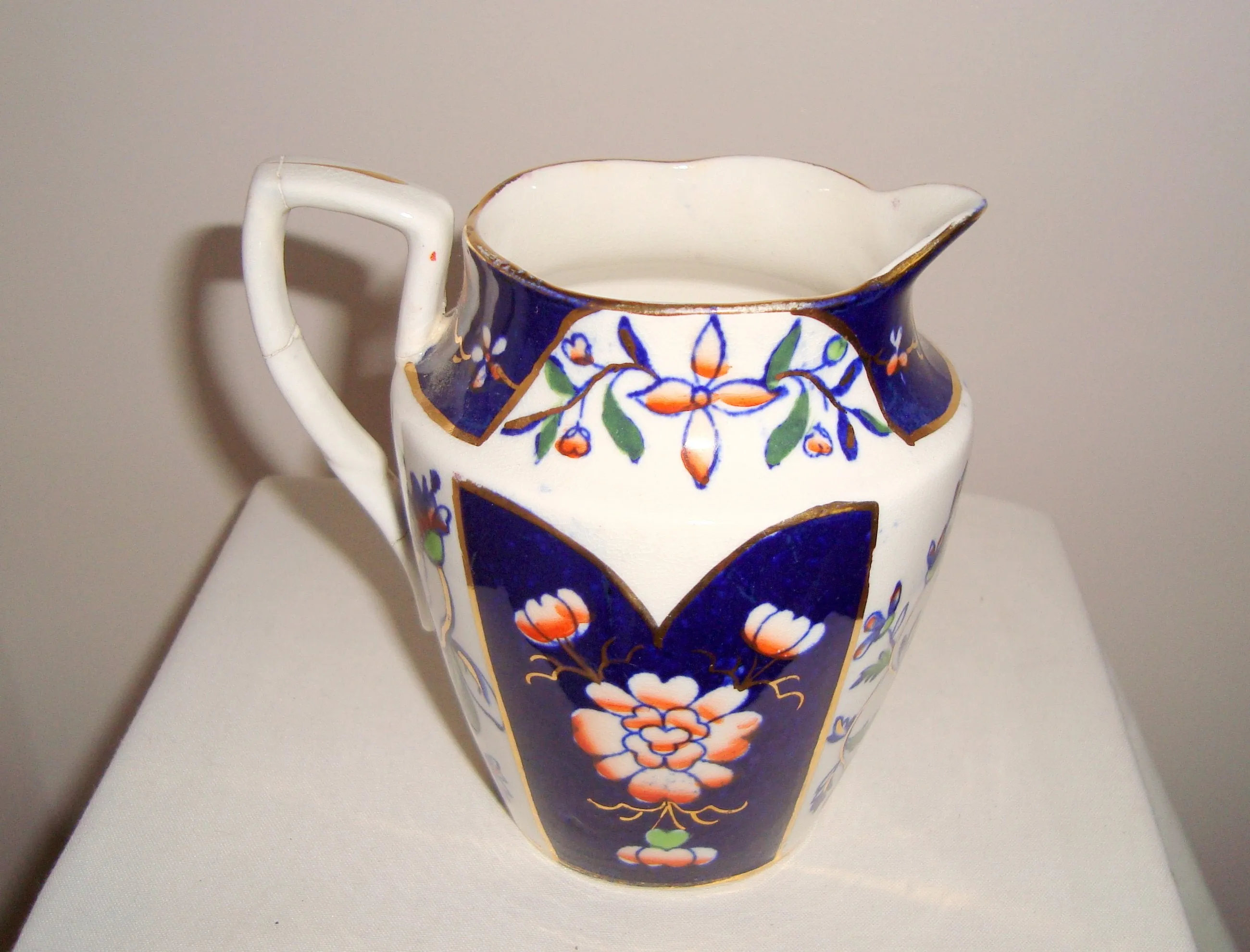 Antique Cobalt Blue Milk Jug Registration Number 118596