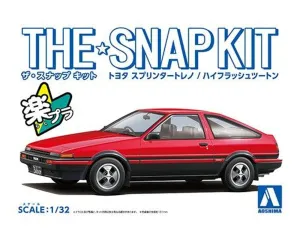 Aoshima: 1/32 The Snap Kit Toyota Sprinter Trueno (High-Flash Two Tone) 1/32 Scale Model Kit #16-B