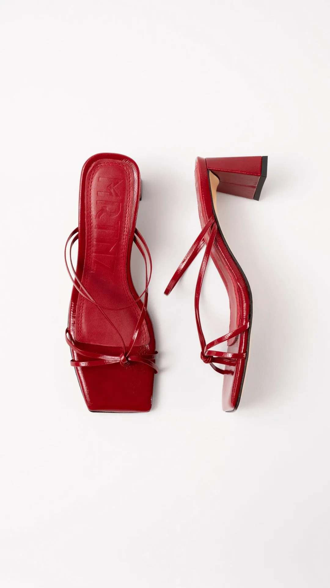 ARANDINA - Red Patent Leather Strappy Sandals