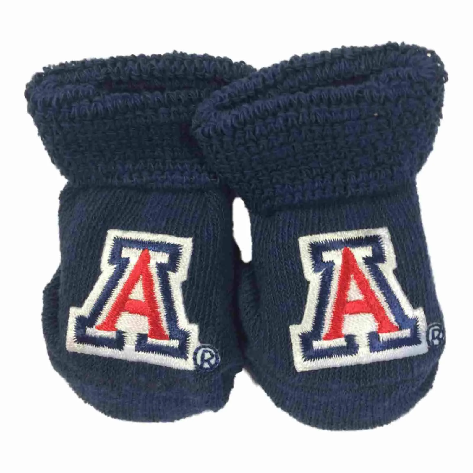 Arizona Wildcats Two Feet Ahead Infant Baby Newborn Navy "A" Socks Booties