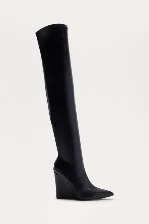 Audrey Thigh High Boots - Black