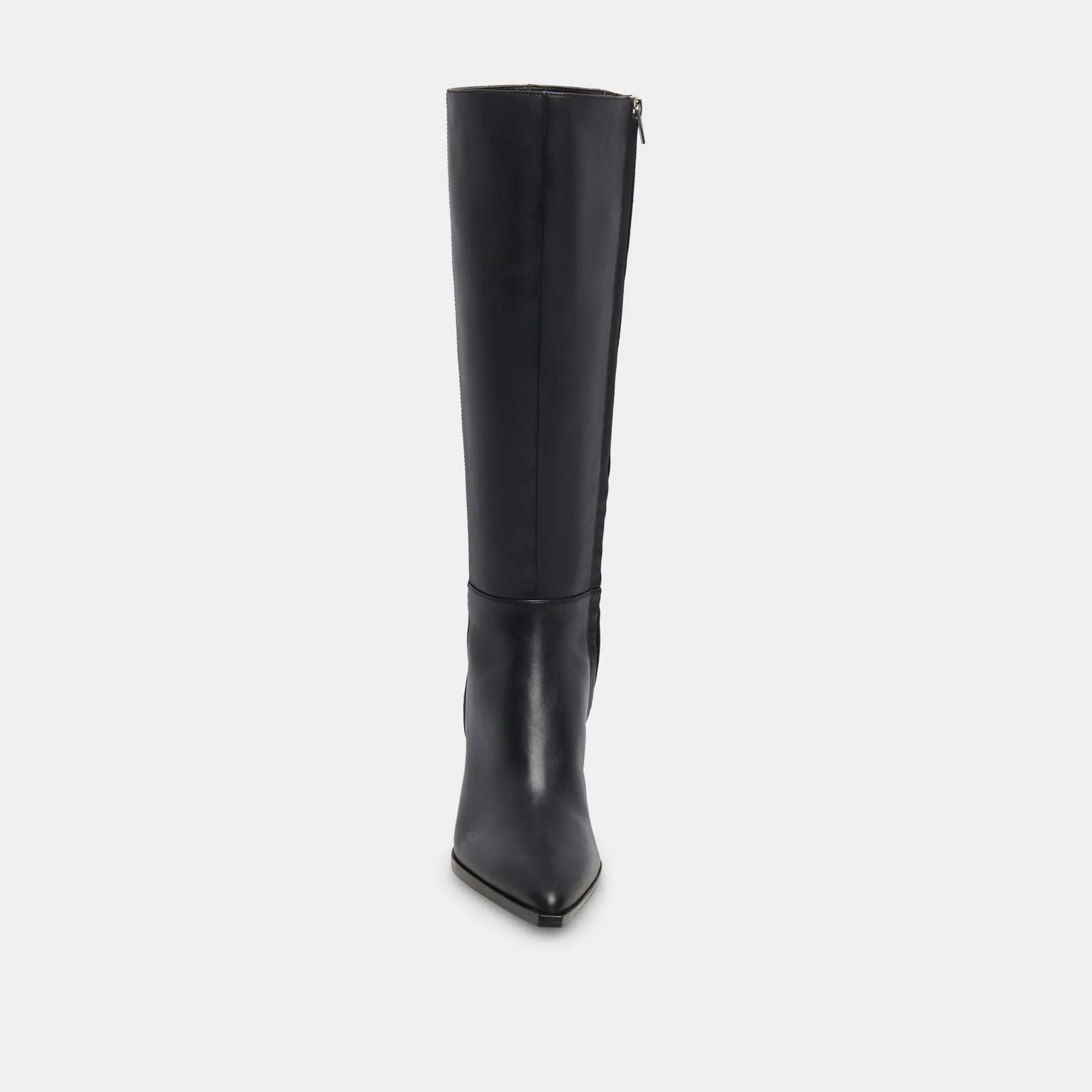 AUGGIE EXTRA WIDE CALF BOOTS BLACK LEATHER