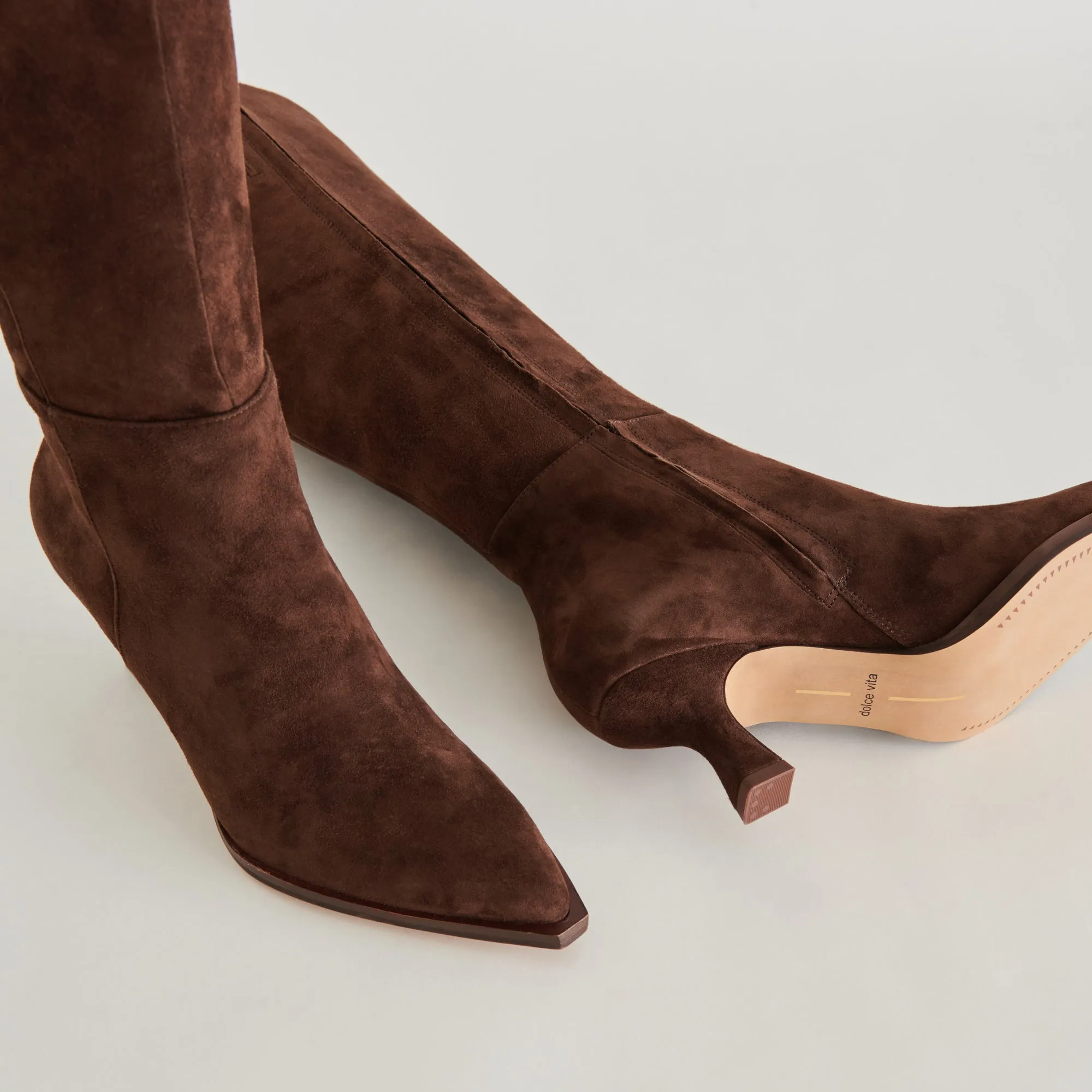 AUGGIE WIDE CALF BOOTS DK BROWN SUEDE