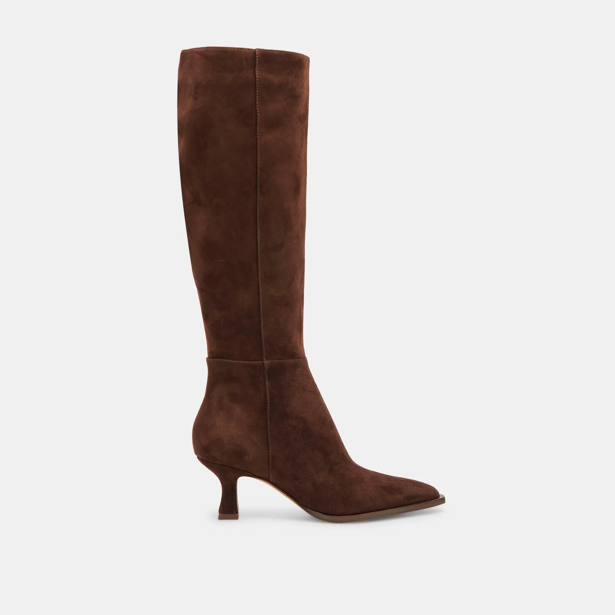 AUGGIE WIDE CALF BOOTS DK BROWN SUEDE