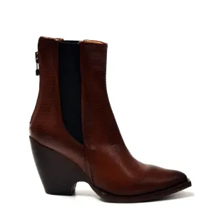 AVA MID HEELED BROWN BEATLES BOOTS