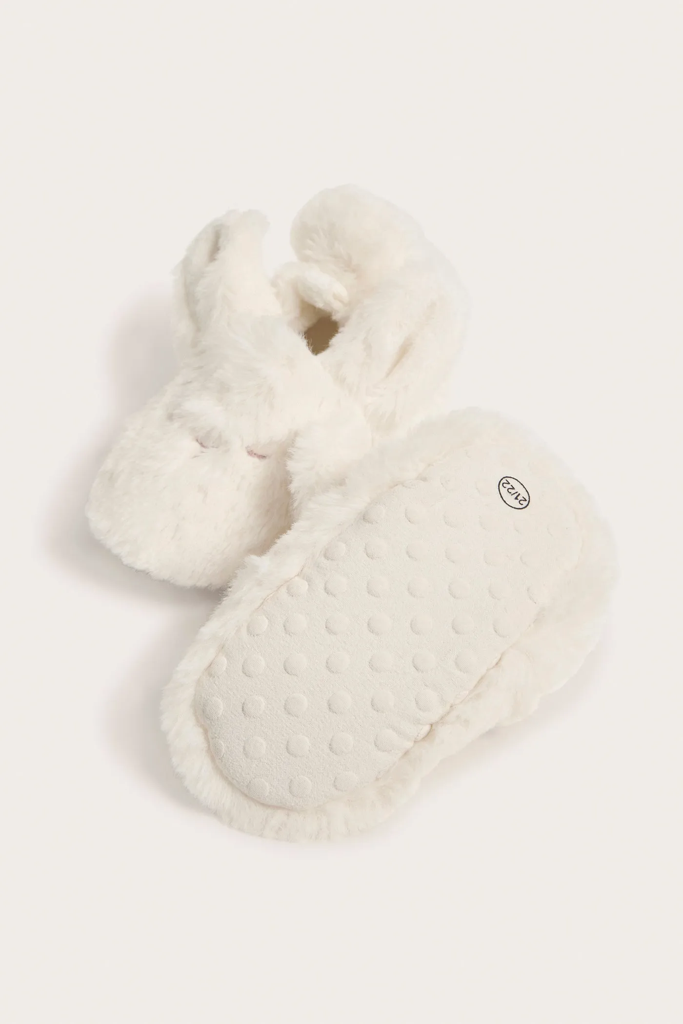 Baby and kids' white bunny booties