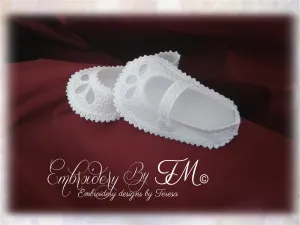 Baby booties lace No.28/ 4x4 hoop