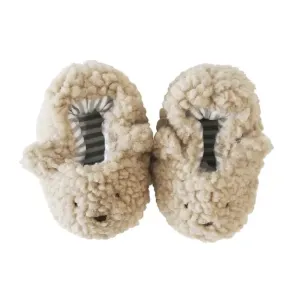 Baby Booties | Sherpa Bear Booties - Oatmeal | Alimrose