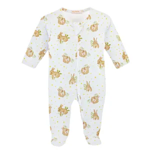 Baby Club Chic - Adorable Bunnies Zip Footie