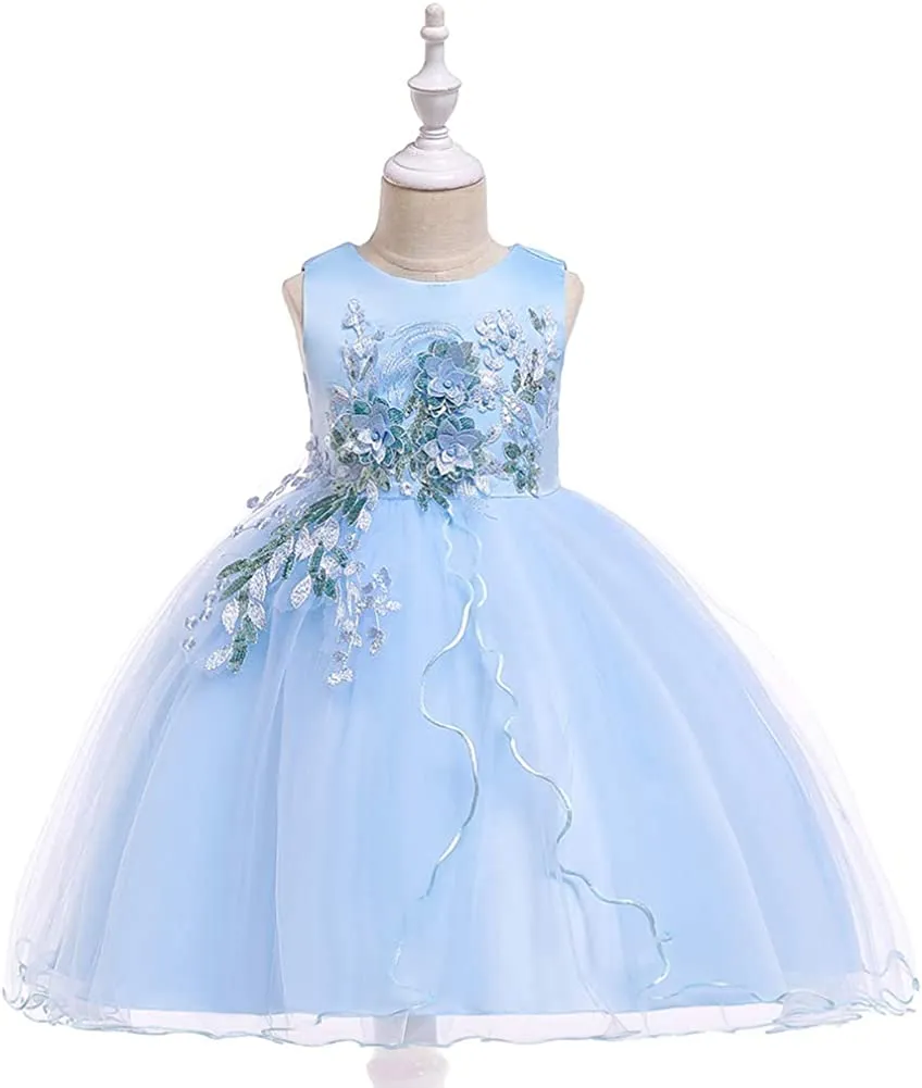 Baby Girl Princess Bridesmaid Pageant Gown Birthday Party Wedding Dress Sleeveless Party Dresses Girl Clothes…