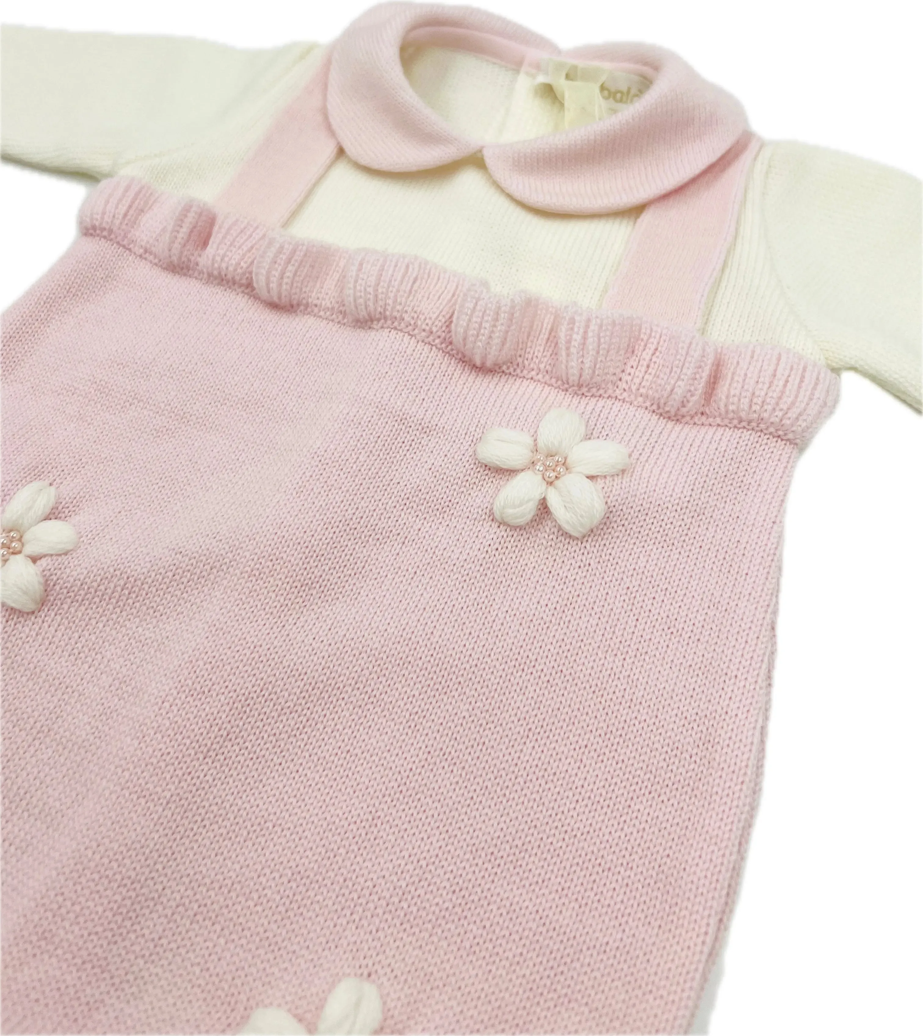 Baby Girls Knitted Layette Gift Set - Pink Flowers