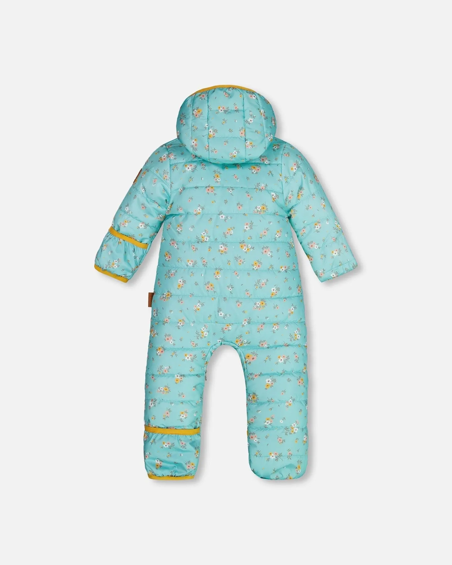 Baby Mid-season Quilted One Piece Blue Little Flowers Print