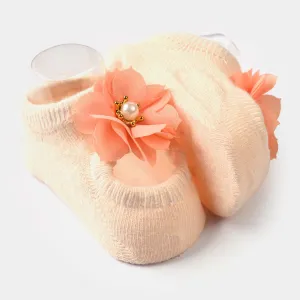 Baby Socks/Booties| Peach