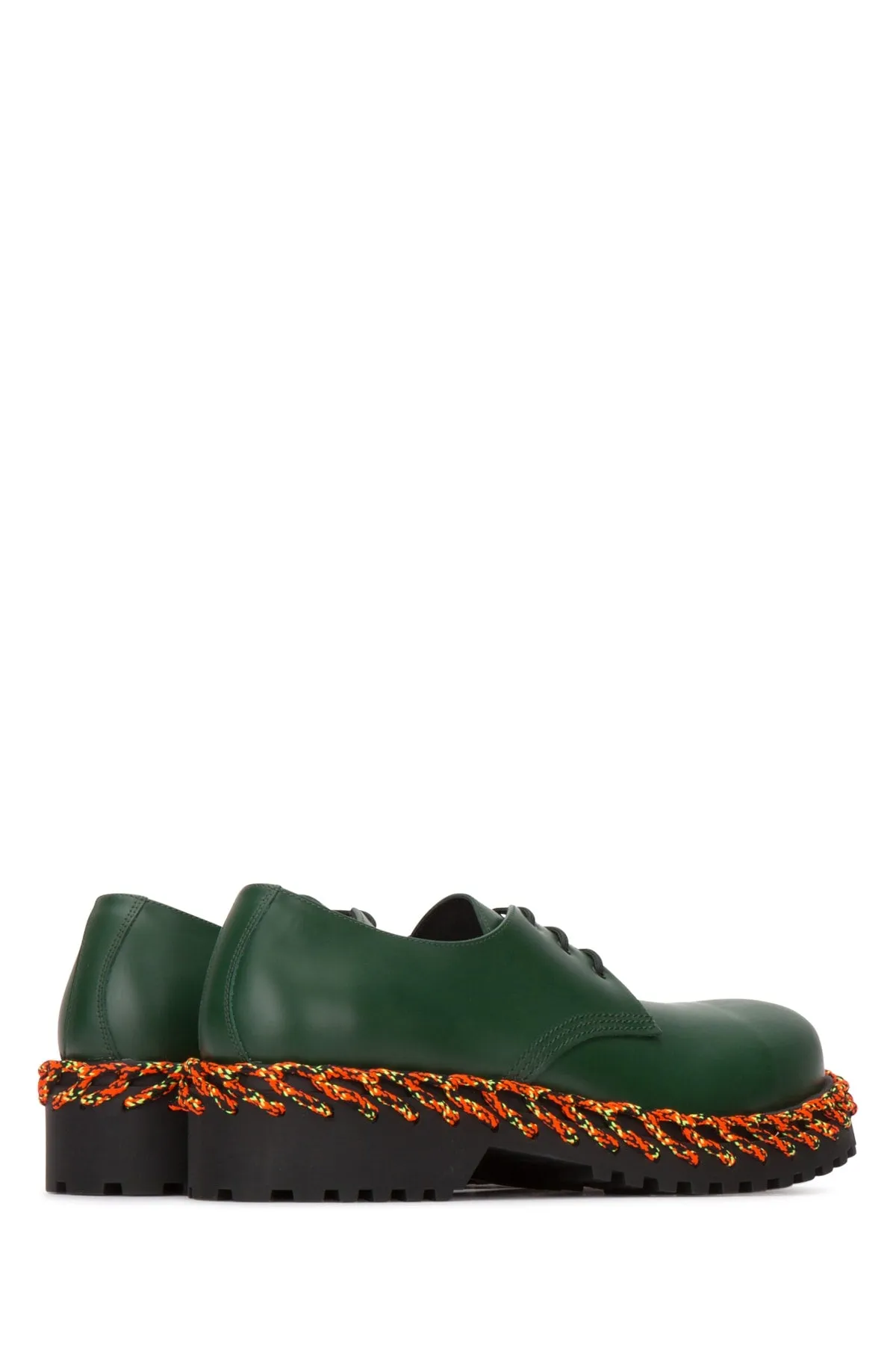 Balenciaga Woven Sole Detail Lace-Up Shoes