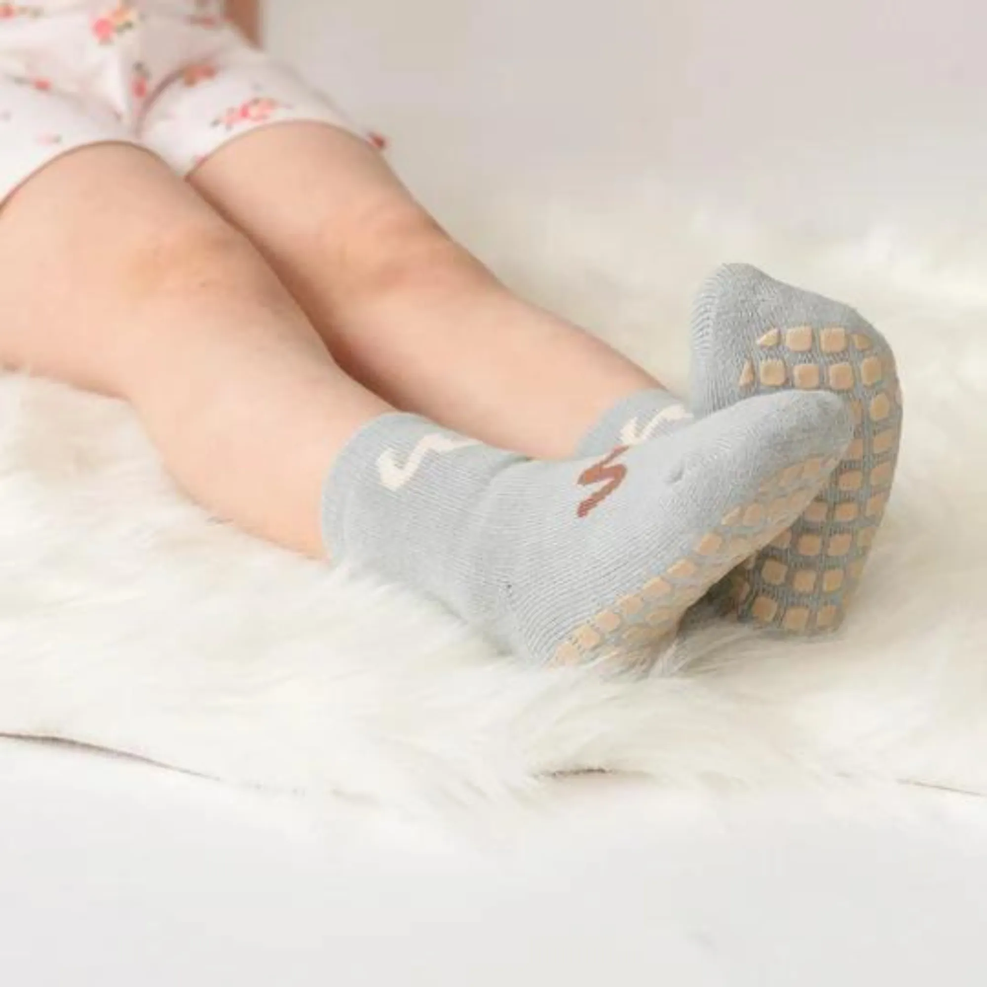 BELAN J Cozy Non-Slip Socks 0-12M (2 pack)