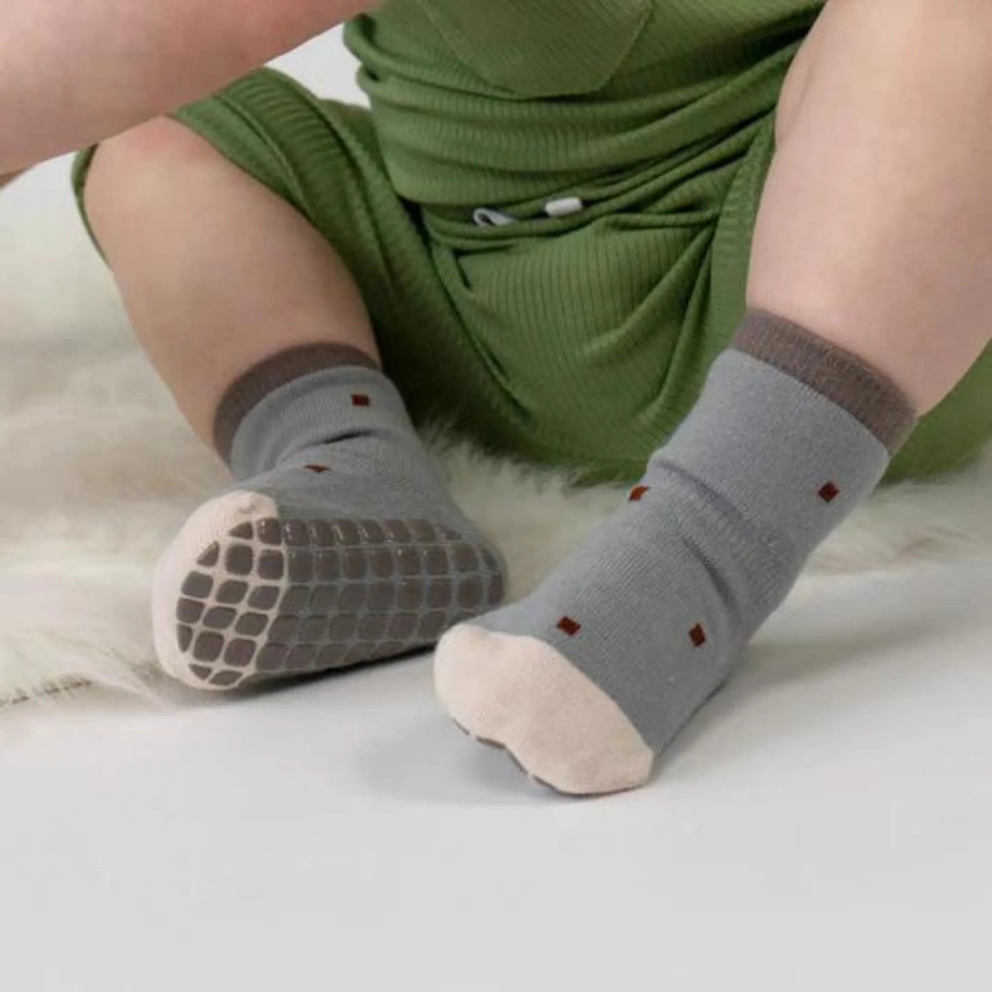 BELAN J Cozy Non-Slip Socks 0-12M (2 pack)