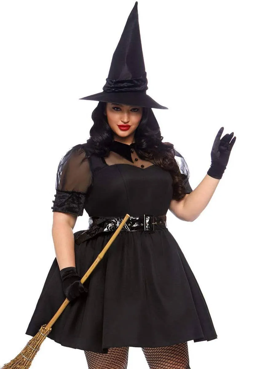 Bewitching Black Magic Witch Plus Size Womens Costume