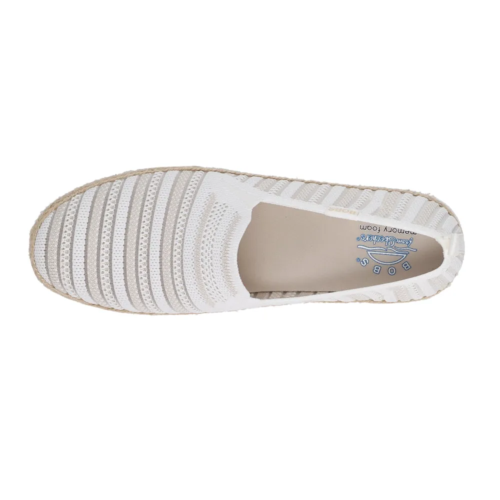 Bobs Flexpadrille Striped Cut Outs Slip On Flats