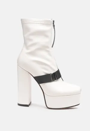 Boomer Chunky High Block Heel Boots