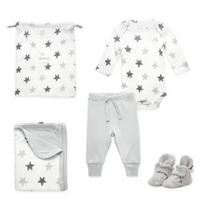 Booties & More 4 Piece Baby Gift Set - Gray