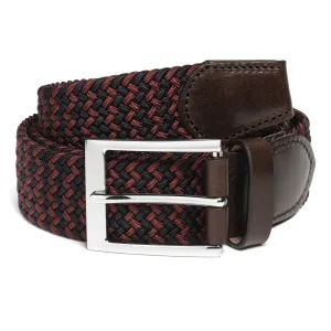 Bordeaux & Navy Woven Belt