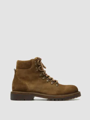 BOSS 003 - Brown Suede Lace Up Boots