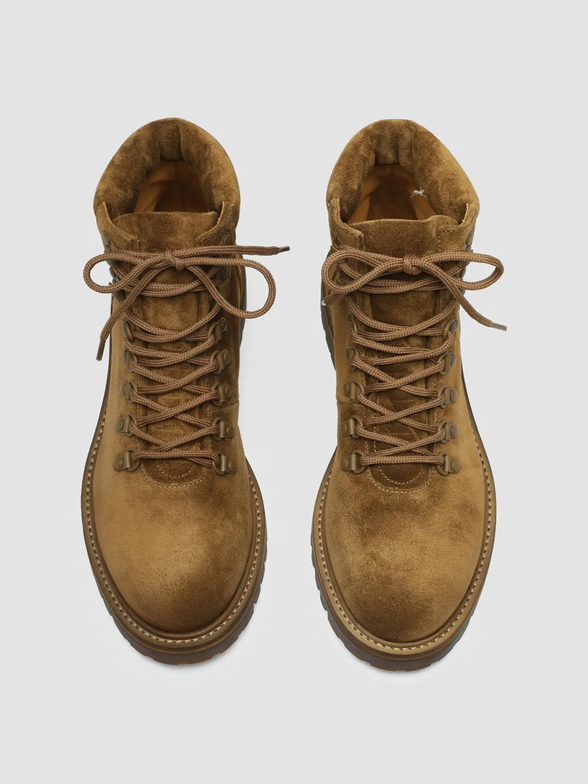 BOSS 003 - Brown Suede Lace Up Boots