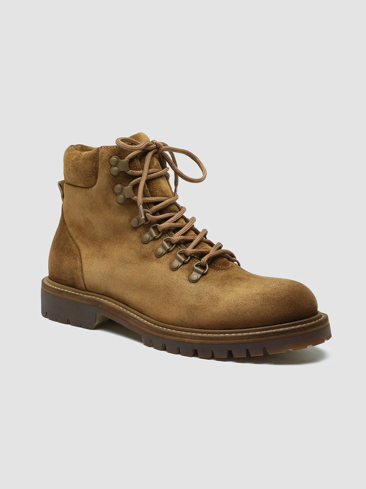 BOSS 003 - Brown Suede Lace Up Boots