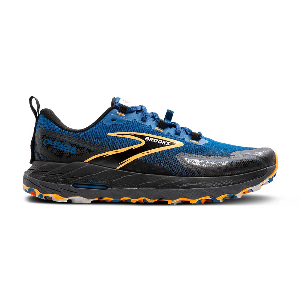 Brooks Cascadia 18 (Mens) - Blue Sapphire/Black/Orange