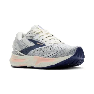 Brooks Womens Trainer Adrenaline GTS 24 Wide Grey/Blue Ribbon/Peach