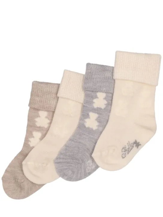 Brunello Cucinelli   Set of 4 pairs of cashmere baby socks 