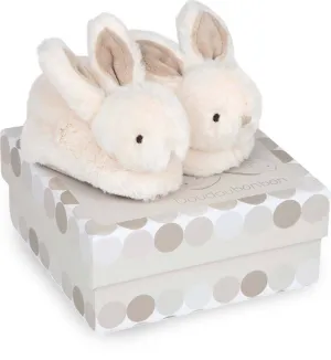 Bunny Baby Booties with Rattle