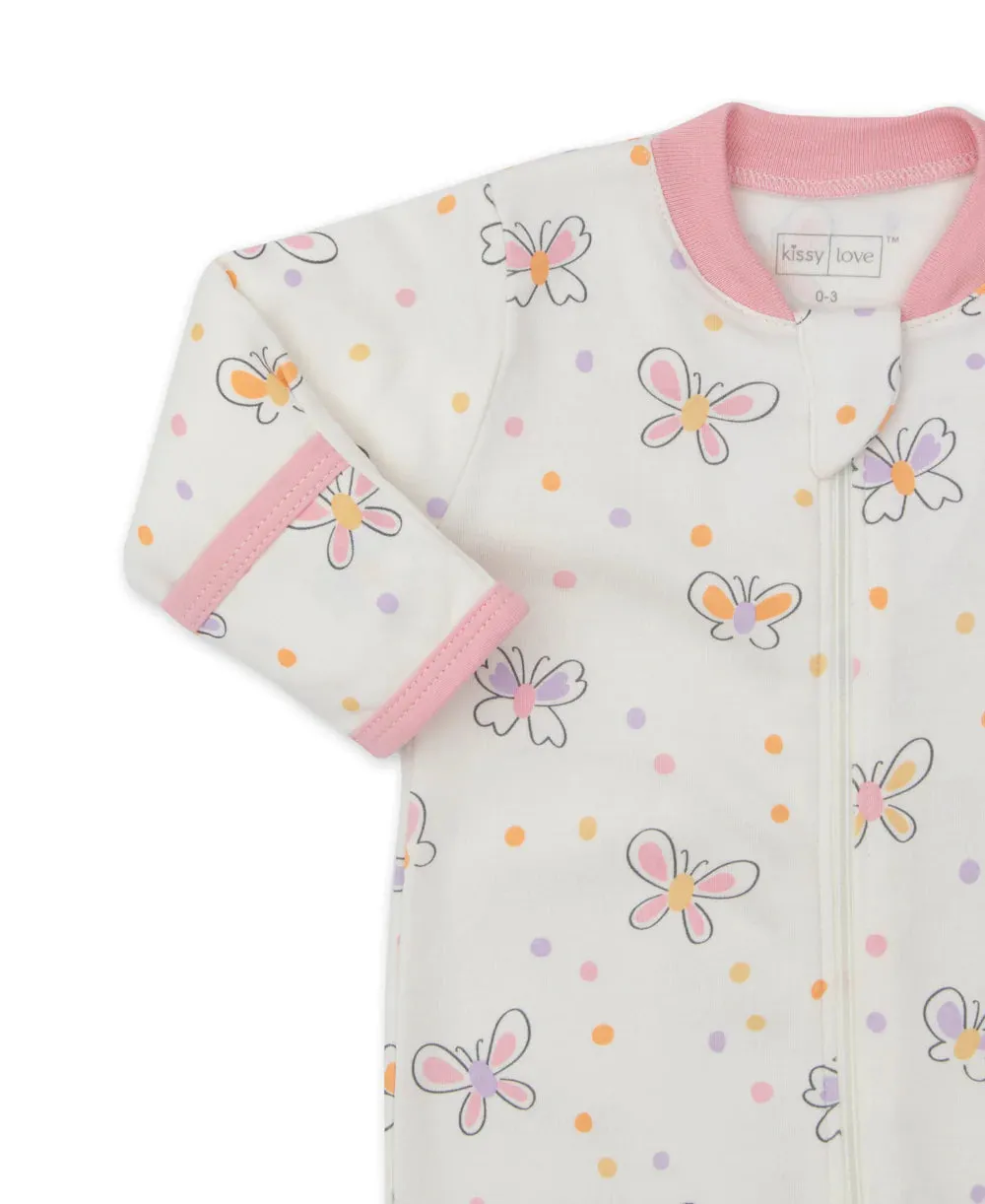 Butterfly Bliss Zip-Up Footie