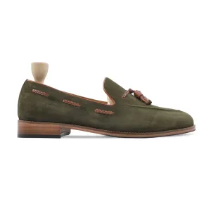 Casper - Men's Olive Green Kid Suede Loafer