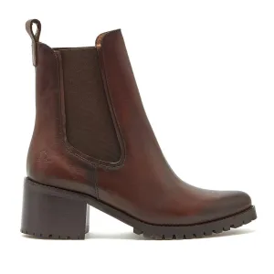 CHATHAM Ladies Vyne Heeled Chelsea Boots - Dark Brown