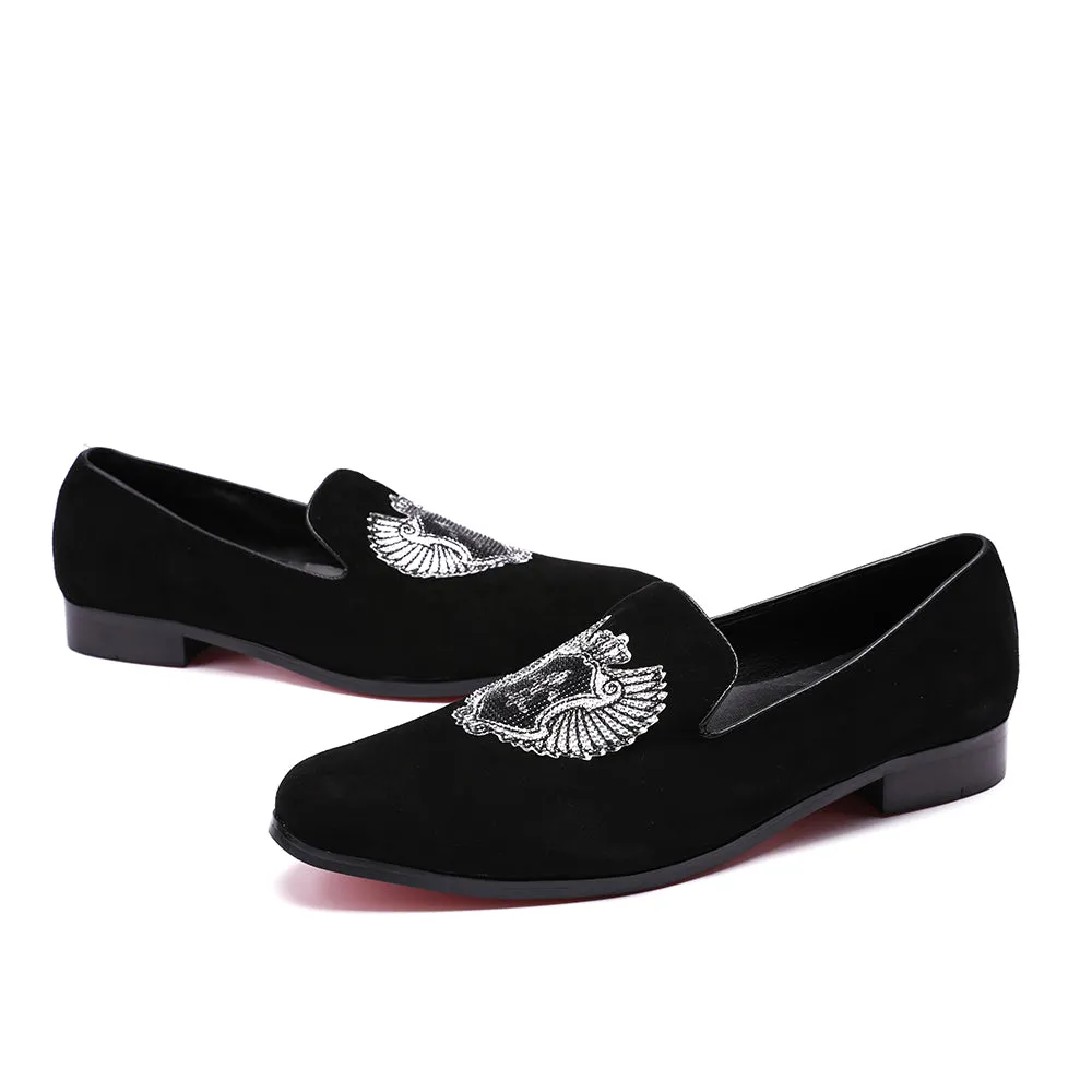 Chris Bello -  Velvet Red bottom sole Loafers For men