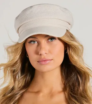 Classic Chic Woven Cabby Hat